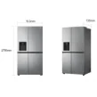 ابعاد یخچال ساید بای ساید ال جی مدل L287