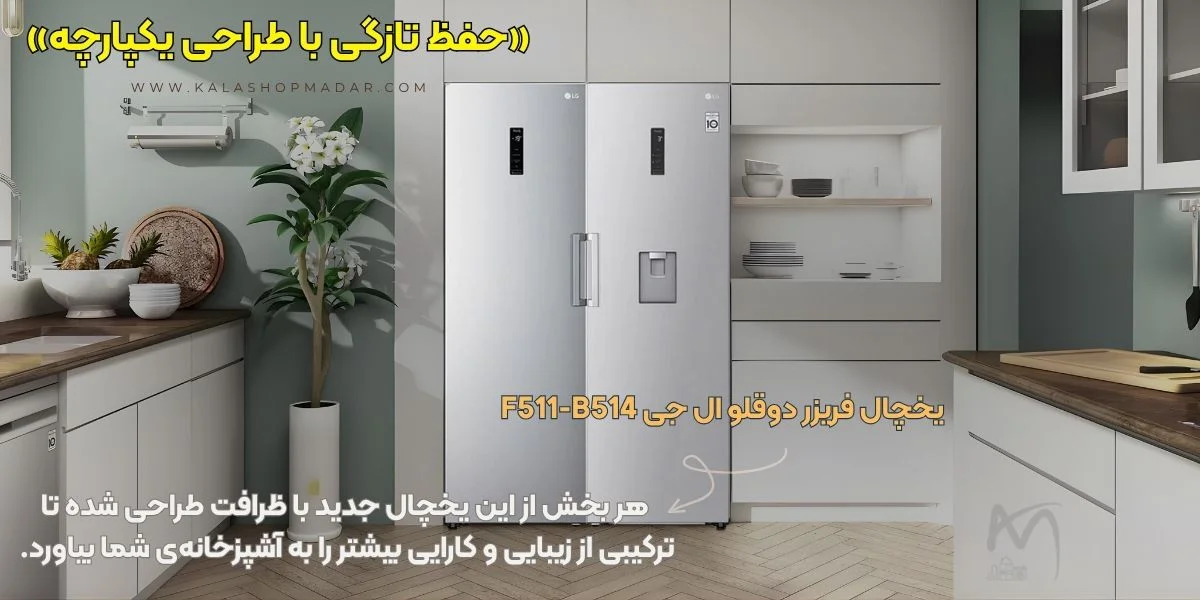 خرید یخچال فریزر دوقلو الجی مدل F511-B514